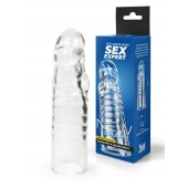 Прозрачная закрытая насадка на член - 15 см. - Sex Expert - в Арзамасе купить с доставкой