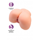 Телесный мастурбатор в форме попки с 2 любовными входами - No Name - в Арзамасе купить с доставкой