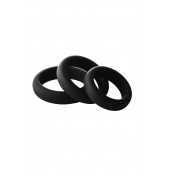 Набор из 3 черных эрекционных колец Smooth Silicone Cockring Pack - Dream Toys - в Арзамасе купить с доставкой