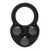 Черное эрекционное кольцо с утяжелителями - Dream Toys - в Арзамасе купить с доставкой