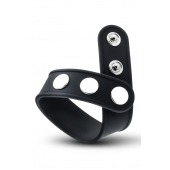 Черное эрекционное кольцо на кнопках - Blush Novelties - в Арзамасе купить с доставкой