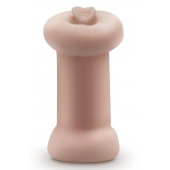 Телесный люминесцентный двусторонний мастурбатор Tasha - Blush Novelties - в Арзамасе купить с доставкой