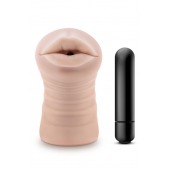 Телесный мастурбатор-ротик Nicole Vibrating Masturbator - Blush Novelties - в Арзамасе купить с доставкой