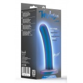 Синяя насадка с гладкой поверхностью Surrender 5.75 Inch Intermediate Pegging Dildo - 14,6 см. - Blush Novelties - купить с доставкой в Арзамасе