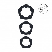 Набор из 3 эрекционных колец Beaded Silicone Cockring Set - Shots Media BV - в Арзамасе купить с доставкой