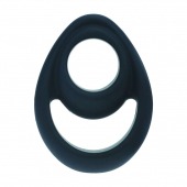 Черное эрекционное кольцо Double Ergo Silicone Cockring - Shots Media BV - в Арзамасе купить с доставкой