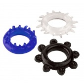 Набор из 3 эрекционных колец разного цвета и рельефа - Boys of Toys - в Арзамасе купить с доставкой