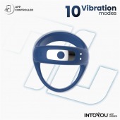 Синее интерактивное эрекционное виброкольцо Rank - Intoyou - в Арзамасе купить с доставкой