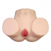 Телесный мастурбатор с 2 любовными отверстиями Olivia - Baile - в Арзамасе купить с доставкой