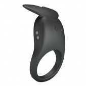 Черное перезаряжаемое виброкольцо Carlton - Baile - в Арзамасе купить с доставкой