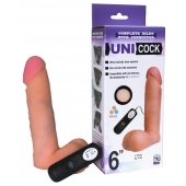Фаллическая насадка Харнесс UNICOCK 6  с вибрацией - 18 см. - LOVETOY (А-Полимер) - купить с доставкой в Арзамасе