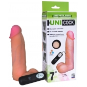 Фаллическая насадка Харнесс UNICOCK 7  с вибрацией - 19 см. - LOVETOY (А-Полимер) - купить с доставкой в Арзамасе