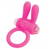 Розовое эрекционное виброкольцо A-toys с ушками - A-toys - в Арзамасе купить с доставкой