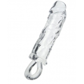 Прозрачная насадка с петлёй для фиксации - 14 см. - ToyFa - в Арзамасе купить с доставкой