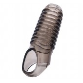 Дымчатая насадка с рёбрышками и подхватом мошонки ToyFa XLover - 12,5 см. - ToyFa - в Арзамасе купить с доставкой