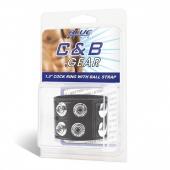 Ремень на член и мошонку 1.5  Cock Ring With Ball Strap - BlueLine - купить с доставкой в Арзамасе