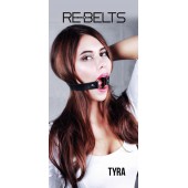 Чёрный кожаный чокер-кляп Tyra Black - Rebelts - купить с доставкой в Арзамасе