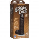 Коричневый фаллоимитатор The Realistic Cock 8” with Removable Vac-U-Lock Suction Cup - 20,57 см. - Doc Johnson