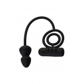 Чёрное эрекционное кольцо с вибропулькой и анальным хвостом - Erotist Adult Toys - в Арзамасе купить с доставкой