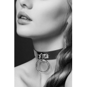 Узенький ошейник из полиуретана с кольцом - Bijoux Pour Toi - купить с доставкой в Арзамасе
