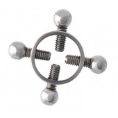 Серебристые зажимы для сосков на винтах - ToyFa - купить с доставкой в Арзамасе