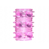 Розовая насадка на пенис Rings Armour - Lola Games - в Арзамасе купить с доставкой