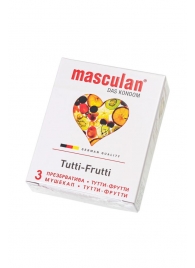 Жёлтые презервативы Masculan Ultra Tutti-Frutti с фруктовым ароматом - 3 шт. - Masculan - купить с доставкой в Арзамасе