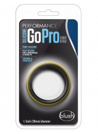 Черно-желтое силиконовое эрекционное кольцо Silicone Go Pro Cock Ring - Blush Novelties - в Арзамасе купить с доставкой