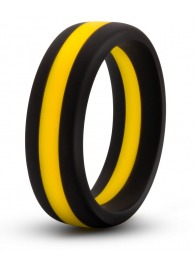 Черно-желтое силиконовое эрекционное кольцо Silicone Go Pro Cock Ring - Blush Novelties - в Арзамасе купить с доставкой