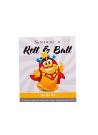 Стимулирующий презерватив-насадка Roll   Ball Banana - Sitabella - купить с доставкой в Арзамасе