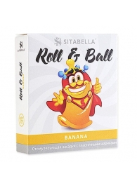 Стимулирующий презерватив-насадка Roll   Ball Banana - Sitabella - купить с доставкой в Арзамасе