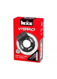 Чёрное эрекционное виброкольцо Luxe VIBRO  Африканский Эль Дьябло  + презерватив - Luxe - в Арзамасе купить с доставкой