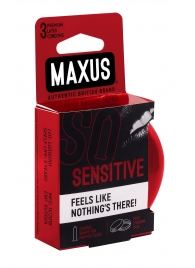 Ультратонкие презервативы в железном кейсе MAXUS Sensitive - 3 шт. - Maxus - купить с доставкой в Арзамасе