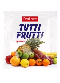 Пробник гель-смазки Tutti-frutti со вкусом тропических фруктов - 4 гр. - Биоритм - купить с доставкой в Арзамасе