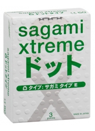 Презервативы Sagami Xtreme SUPER DOTS с точками - 3 шт. - Sagami - купить с доставкой в Арзамасе