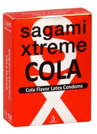 Ароматизированные презервативы Sagami Xtreme COLA - 3 шт. - Sagami - купить с доставкой в Арзамасе