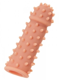 Телесная реалистичная насадка KOKOS Extreme Sleeve 03 с дополнительной стимуляцией - 12,7 см. - KOKOS - в Арзамасе купить с доставкой