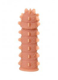 Телесная реалистичная насадка KOKOS Extreme Sleeve 04 с дополнительной стимуляцией - 12,7 см. - KOKOS - в Арзамасе купить с доставкой