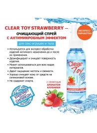 Очищающий спрей для игрушек CLEAR TOY Strawberry - 100 мл. - Биоритм - купить с доставкой в Арзамасе