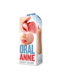 Телесный мастурбатор-ротик с язычком Oral Anne - Blush Novelties - в Арзамасе купить с доставкой