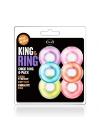 Набор из 6 эрекционных колец King of the Ring - Blush Novelties - в Арзамасе купить с доставкой