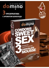 Презервативы для орального секса DOMINO Sweet Sex с ароматом шоколадного мусса - 3 шт. - Domino - купить с доставкой в Арзамасе
