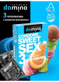 Презервативы для орального секса DOMINO Sweet Sex с ароматом мороженого - 3 шт. - Domino - купить с доставкой в Арзамасе
