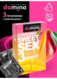 Презервативы для орального секса DOMINO Sweet Sex с ароматом манго - 3 шт. - Domino - купить с доставкой в Арзамасе
