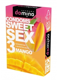 Презервативы для орального секса DOMINO Sweet Sex с ароматом манго - 3 шт. - Domino - купить с доставкой в Арзамасе