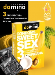 Презервативы для орального секса DOMINO Sweet Sex с ароматом тропических фруктов - 3 шт. - Domino - купить с доставкой в Арзамасе