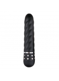 Черный мини-вибратор Diamond Twisted Vibrator - 11,4 см. - Easy toys