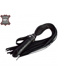 Черная плеть  Ковбой  с ручкой-фаллосом - 55 см. - Sitabella - купить с доставкой в Арзамасе