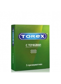 Текстурированные презервативы Torex  С точками  - 3 шт. - Torex - купить с доставкой в Арзамасе