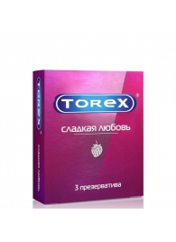 Презервативы Torex  Сладкая любовь  с ароматом клубники - 3 шт. - Torex - купить с доставкой в Арзамасе